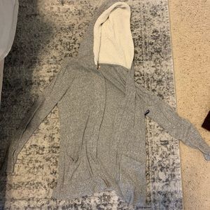 soft grey and white cardigan